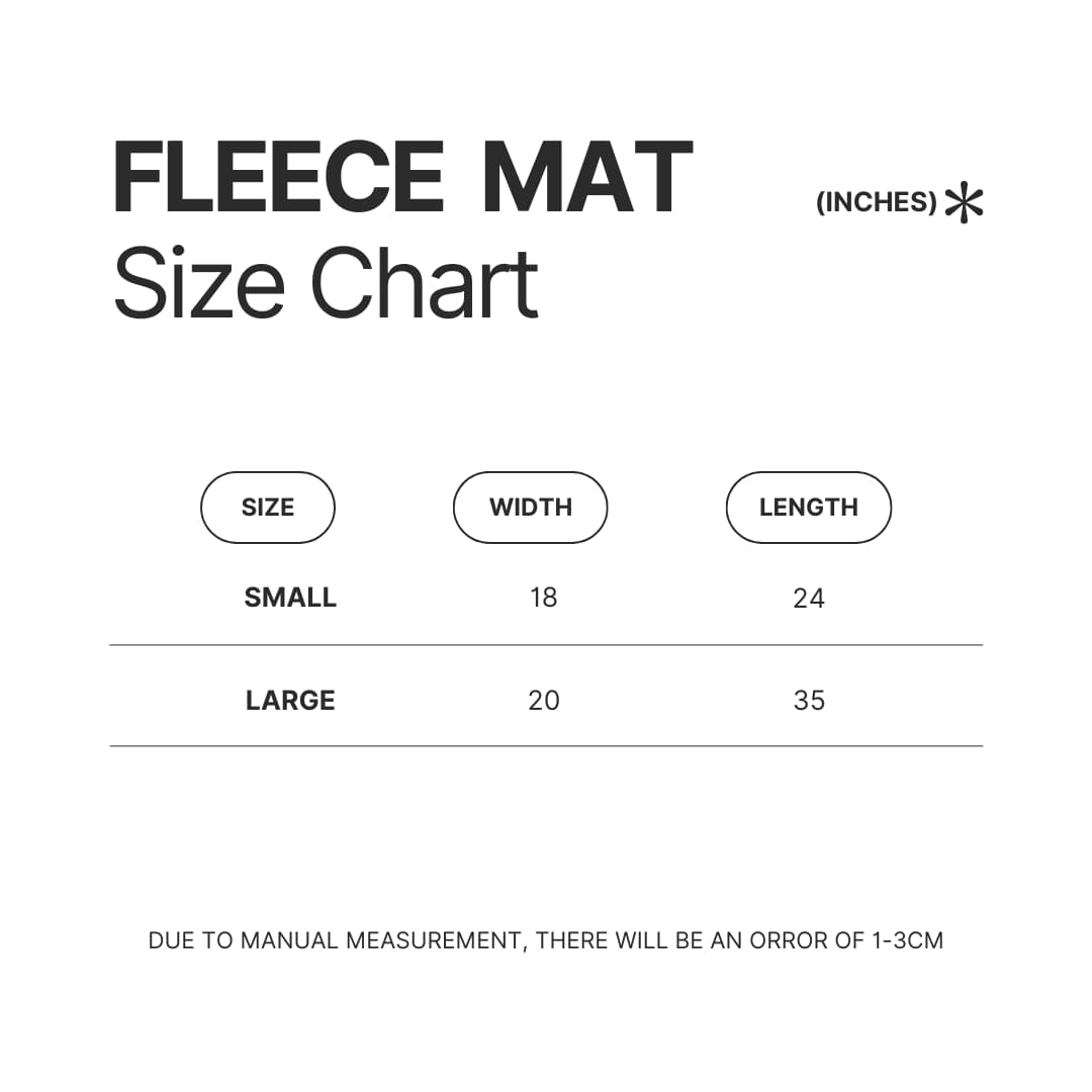 Fleece Mat Size Chart - Chicken Little Store