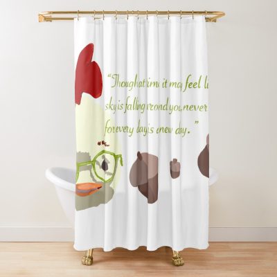 Hot Movie Chicken Little Quote Shower Curtain